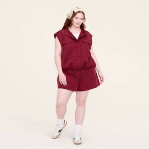 Woolrich Target Women's Cropped Utility Vest Maroon 2X Outdoor Sportswear NWOT